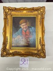 MaxSold Auction: Hein Konig Oil on Canvas Portrait in Gilt Ornate Frame, Approx. 11 x 9 in - Warwick (Rhode Island, USA) SELLER MANAGED Reseller Online Auction - Warwick Avenue