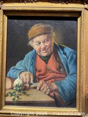 MaxSold Auction: Hein Konig Oil on Canvas Portrait in Gilt Ornate Frame, Approx. 11 x 9 in - Warwick (Rhode Island, USA) SELLER MANAGED Reseller Online Auction - Warwick Avenue
