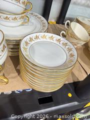 MaxSold Auction: Made in Italy Richard Ginori Vintage Dinnerware with Gold Scroll Trim - Warwick (Rhode Island, USA) SELLER MANAGED Reseller Online Auction - Warwick Avenue
