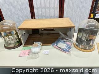 MaxSold Auction: Miniature Room, Two Glass Dome Dioramas, 3 bags of sewing crafts. - Warwick (Rhode Island, USA) SELLER MANAGED Reseller Online Auction - Warwick Avenue