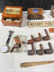 MaxSold Auction: Mixed Estate Lot: Pipes, Wrist & Pocket Watches, Small Collectibles - Warwick (Rhode Island, USA) SELLER MANAGED Reseller Online Auction - Warwick Avenue