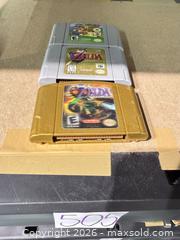 MaxSold Auction: Nintendo 64 Cartridges - Zelda Majora's Mask, Zelda Ocarina, Super Mario 64 - Warwick (Rhode Island, USA) SELLER MANAGED Reseller Online Auction - Warwick Avenue