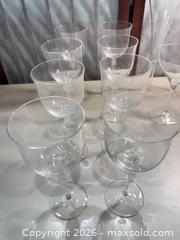 MaxSold Auction: Set of 8 Lalique Roxanne Stemware with Frosted Figurine Stem Detail - Warwick (Rhode Island, USA) SELLER MANAGED Reseller Online Auction - Warwick Avenue