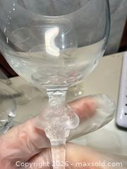 MaxSold Auction: Set of 8 Lalique Roxanne Stemware with Frosted Figurine Stem Detail - Warwick (Rhode Island, USA) SELLER MANAGED Reseller Online Auction - Warwick Avenue