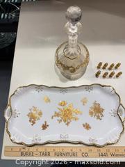 MaxSold Auction: Vintage China Floral Demitasse Coffee Set with Glass Decanter & Serving Tray - Warwick (Rhode Island, USA) SELLER MANAGED Reseller Online Auction - Warwick Avenue