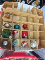 MaxSold Auction: Vintage Mid-Century Glass Novelty Christmas Ornaments - Warwick (Rhode Island, USA) SELLER MANAGED Reseller Online Auction - Warwick Avenue