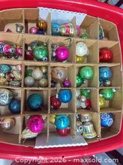 MaxSold Auction: Vintage Mid-Century Glass Novelty Christmas Ornaments - Warwick (Rhode Island, USA) SELLER MANAGED Reseller Online Auction - Warwick Avenue