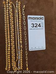 MaxSold Auction: 14K Yellow Gold Bracelet & Necklace with Clear CZ Accents, 48.0 g - Aurora (Colorado, USA) SELLER MANAGED Estate Sale Online Auction - East Lasalle Place