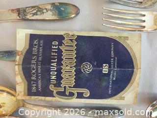 MaxSold Auction: 1847 Rogers Bros Silverplate Ornate Flatware & Serving Set (30–50 pc) - Aurora (Colorado, USA) SELLER MANAGED Estate Sale Online Auction - East Lasalle Place