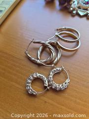 MaxSold Auction: (3) 14k Solid Gold Yellow-Tone Hoop Earrings - Aurora (Colorado, USA) SELLER MANAGED Estate Sale Online Auction - East Lasalle Place