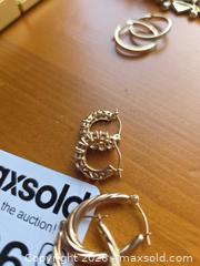 MaxSold Auction: (3) 14k Solid Gold Yellow-Tone Hoop Earrings - Aurora (Colorado, USA) SELLER MANAGED Estate Sale Online Auction - East Lasalle Place