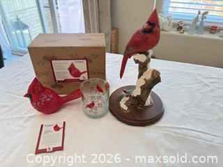 MaxSold Auction: Jim Shore Cardinal Holiday Figurine Set with Glass Votive - Aurora (Colorado, USA) SELLER MANAGED Estate Sale Online Auction - East Lasalle Place