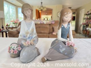 MaxSold Auction: Lladró Porcelain Pair of Girl & Floral Figurines - Aurora (Colorado, USA) SELLER MANAGED Estate Sale Online Auction - East Lasalle Place