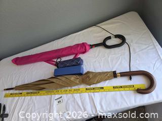MaxSold Auction: Lot of 2 Umbrellas - Full-Length and Compact - Aurora (Colorado, USA) SELLER MANAGED Estate Sale Online Auction - East Lasalle Place