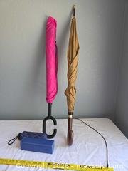 MaxSold Auction: Lot of 2 Umbrellas - Full-Length and Compact - Aurora (Colorado, USA) SELLER MANAGED Estate Sale Online Auction - East Lasalle Place