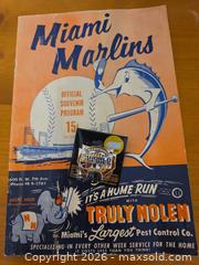 MaxSold Auction: Miami Marlins & Colorado Rockies Program and World Series Pin - Aurora (Colorado, USA) SELLER MANAGED Estate Sale Online Auction - East Lasalle Place