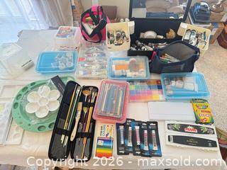 MaxSold Auction: Mixed Art Supplies Lot: Paints, Markers, Pencils & Brushes - Aurora (Colorado, USA) SELLER MANAGED Estate Sale Online Auction - East Lasalle Place