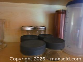 MaxSold Auction: Mixed glassware & drinkware lot with mugs, jars, pitcher - Aurora (Colorado, USA) SELLER MANAGED Estate Sale Online Auction - East Lasalle Place