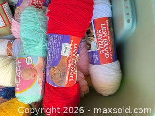 MaxSold Auction: Mixed Yarn Assortment — Worsted Weight Skeins (16–30) - Aurora (Colorado, USA) SELLER MANAGED Estate Sale Online Auction - East Lasalle Place