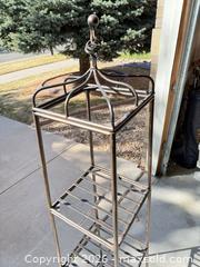 MaxSold Auction: Pair of Metal Etagere Shelving Units, 4 Shelves, Bronze Patina - Aurora (Colorado, USA) SELLER MANAGED Estate Sale Online Auction - East Lasalle Place