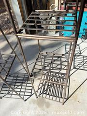 MaxSold Auction: Pair of Metal Etagere Shelving Units, 4 Shelves, Bronze Patina - Aurora (Colorado, USA) SELLER MANAGED Estate Sale Online Auction - East Lasalle Place