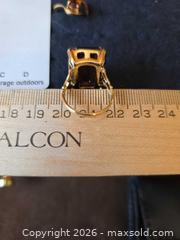 MaxSold Auction: Pair of Vintage 18k Goldfilled Citrine Cocktail Solitaire Rings - Aurora (Colorado, USA) SELLER MANAGED Estate Sale Online Auction - East Lasalle Place