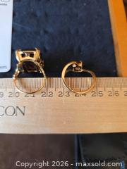MaxSold Auction: Pair of Vintage 18k Goldfilled Citrine Cocktail Solitaire Rings - Aurora (Colorado, USA) SELLER MANAGED Estate Sale Online Auction - East Lasalle Place