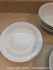 MaxSold Auction: Porcelain dinnerware lot – mixed white, gray & patterned pieces - Aurora (Colorado, USA) SELLER MANAGED Estate Sale Online Auction - East Lasalle Place