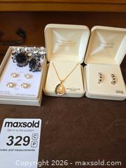 MaxSold Auction: Sapphire and Diamond Jewelry Set - Necklace, Earrings & Studs - Aurora (Colorado, USA) SELLER MANAGED Estate Sale Online Auction - East Lasalle Place