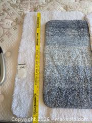 MaxSold Auction: Set of 2 White & Gray Microfiber Shag Bath Mats 16 x 26 in - Aurora (Colorado, USA) SELLER MANAGED Estate Sale Online Auction - East Lasalle Place