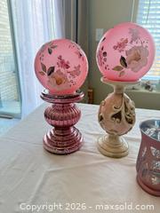 MaxSold Auction: Set of 4 Floral Globe Battery Lights with 2 Pink Votive Holders - Aurora (Colorado, USA) SELLER MANAGED Estate Sale Online Auction - East Lasalle Place