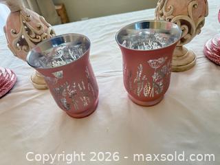 MaxSold Auction: Set of 4 Floral Globe Battery Lights with 2 Pink Votive Holders - Aurora (Colorado, USA) SELLER MANAGED Estate Sale Online Auction - East Lasalle Place