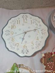 MaxSold Auction: Set of Wall Clock, Sign, Plaque and Embroidery Hoop Art - Aurora (Colorado, USA) SELLER MANAGED Estate Sale Online Auction - East Lasalle Place