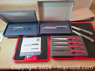 MaxSold Auction: Zakarian 4-6 Piece Stainless Steel Knife Set - Aurora (Colorado, USA) SELLER MANAGED Estate Sale Online Auction - East Lasalle Place