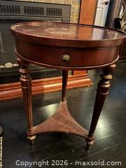 MaxSold Auction: Oval Drum Table 20"x28" - Coquitlam (British Columbia, Canada) SELLER MANAGED Downsizing Online Auction - Lost Lake Drive