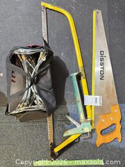 MaxSold Auction: Assorted Hand Tools Lot with Disston Hand Saw and Hacksaw - Saanich (British Columbia, Canada) PARTNER MANAGED Moving Online Auction - Arbutus Road (CONDO)
