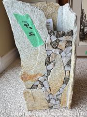 MaxSold Auction: Cast Stone Slate/Pebble Mosaic Vase with Framed Prints - Saanich (British Columbia, Canada) PARTNER MANAGED Moving Online Auction - Arbutus Road (CONDO)