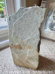 MaxSold Auction: Cast Stone Slate/Pebble Mosaic Vase with Framed Prints - Saanich (British Columbia, Canada) PARTNER MANAGED Moving Online Auction - Arbutus Road (CONDO)