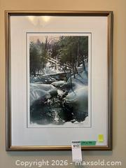 MaxSold Auction: Framed giclée landscape print, 24 x 32 in, gold frame - Saanich (British Columbia, Canada) PARTNER MANAGED Moving Online Auction - Arbutus Road (CONDO)