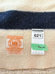 MaxSold Auction: Hudson's Bay Style Wool Twin Blanket, Multistripe - Saanich (British Columbia, Canada) PARTNER MANAGED Moving Online Auction - Arbutus Road (CONDO)