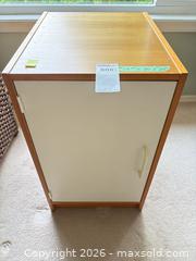 MaxSold Auction: Light Wood & White Wood Veneer Storage Cabinet, 1 Door - Saanich (British Columbia, Canada) PARTNER MANAGED Moving Online Auction - Arbutus Road (CONDO)