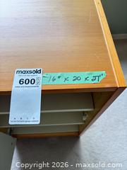 MaxSold Auction: Light Wood & White Wood Veneer Storage Cabinet, 1 Door - Saanich (British Columbia, Canada) PARTNER MANAGED Moving Online Auction - Arbutus Road (CONDO)