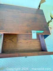 MaxSold Auction: Mahogany Brown Traditional Nightstand with 3 Drawers - Saanich (British Columbia, Canada) PARTNER MANAGED Moving Online Auction - Arbutus Road (CONDO)
