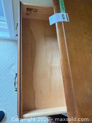 MaxSold Auction:  Medium Brown Nightstand with Drawer & Cabinet - Saanich (British Columbia, Canada) PARTNER MANAGED Moving Online Auction - Arbutus Road (CONDO)