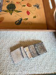 MaxSold Auction: Mixed Lot: Wooden Serving Set with Marble Coaster - Saanich (British Columbia, Canada) PARTNER MANAGED Moving Online Auction - Arbutus Road (CONDO)