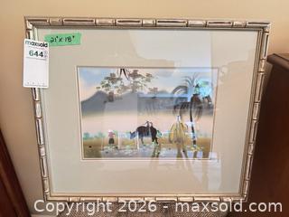 MaxSold Auction: Signed Silkscreen Framed Print in Metallic Silver Frame, 21 x 18 in - Saanich (British Columbia, Canada) PARTNER MANAGED Moving Online Auction - Arbutus Road (CONDO)