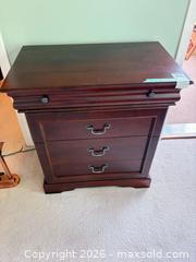 MaxSold Auction: Traditional Mahogany Wood Nightstand with 4 Drawers - Saanich (British Columbia, Canada) PARTNER MANAGED Moving Online Auction - Arbutus Road (CONDO)