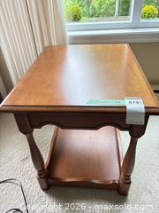 MaxSold Auction: Traditional Vilas Wood End/Side Table 20 x 26 x 24 in - Saanich (British Columbia, Canada) PARTNER MANAGED Moving Online Auction - Arbutus Road (CONDO)