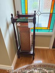 MaxSold Auction: Wood and Wicker Umbrella Stand, Brown/Natural - Saanich (British Columbia, Canada) PARTNER MANAGED Moving Online Auction - Arbutus Road (CONDO)
