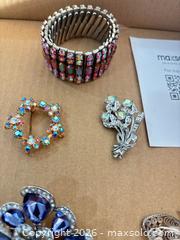 MaxSold Auction: Vintage Silver-Tone Filigree Brooches, Bracelet & Necklace Set - Quinte West (Ontario, Canada) SELLER MANAGED Downsizing Online Auction - Rosewood Drive